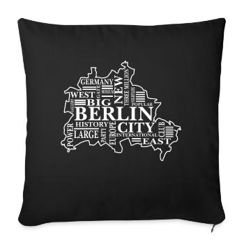 Berlin Vibes-Streetwear für Hauptstadt-Liebhaber - Sofakissenbezug 45 x 45 cm - Schwarz - Vorne