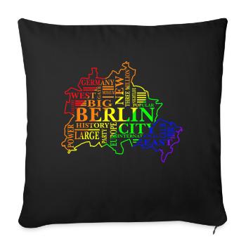 Berlin Vibes-Dein Must-Have aus der Hauptstadt - Sofakissenbezug 45 x 45 cm - Schwarz - Vorne