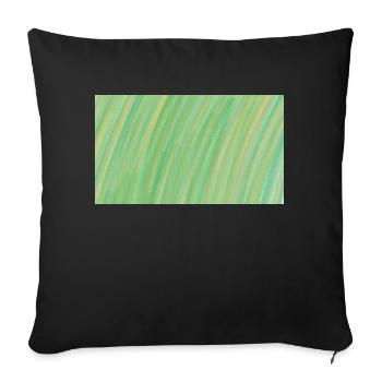 Gradient Green Yellow Orange abstract - Sofa pillowcase 17,3'' x 17,3'' (45 x 45 cm) - black - Front