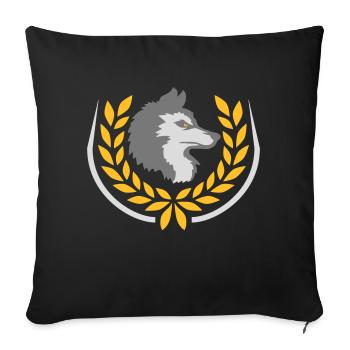 Laurel Wreath Bad Wolf Logo - Sofa pillowcase 17,3'' x 17,3'' (45 x 45 cm) - black - Front