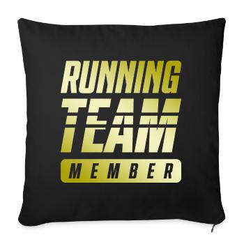 Running Team - Sofa pillowcase 17,3'' x 17,3'' (45 x 45 cm) - black - Front