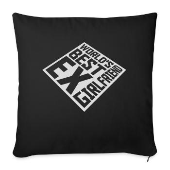 La meilleure ex petite amie du monde - Housse de coussin décorative 45 x 45 cm - noir - Devant