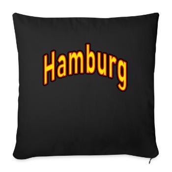 Hamburg - Sofa pillowcase 17,3'' x 17,3'' (45 x 45 cm) - black - Front