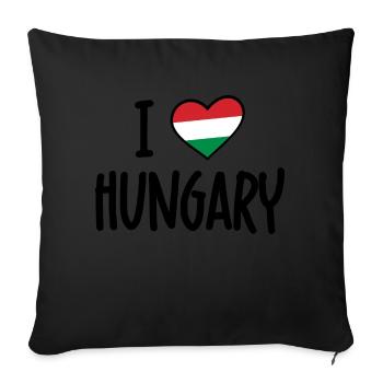 I love hungary - Sofa pillowcase 17,3'' x 17,3'' (45 x 45 cm) - black - Front