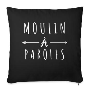 Moulin à paroles - Housse de coussin décorative 45 x 45 cm - noir - Devant