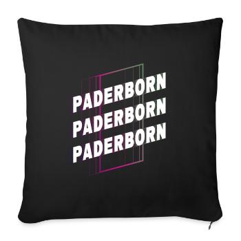 Paderborn Allemagne City Font Skyline Accueil - Housse de coussin décorative 45 x 45 cm - noir - Devant
