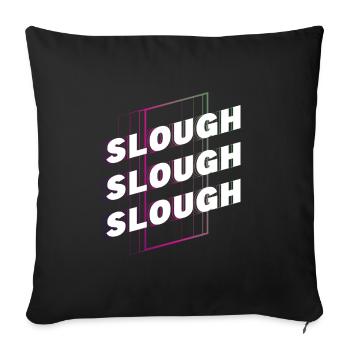 Slough England UK City Font Skyline Home - Sofa pillowcase 17,3'' x 17,3'' (45 x 45 cm) - black - Front
