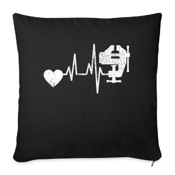 Schreiner Tischler Hobel Handwerker Schreinerei - Sofakissenbezug 45 x 45 cm - Schwarz - Vorne