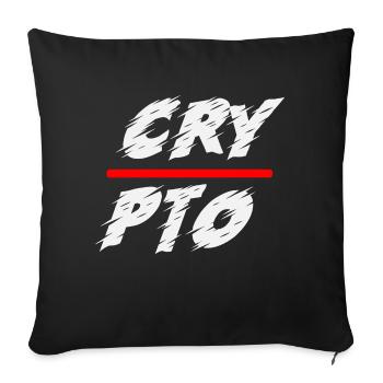 Bitcoin Trading Crypto Stocks - Housse de coussin décorative 45 x 45 cm - noir - Devant