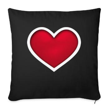 Valentine's Day Heart Love sweet hearts romantic 1 - Sofa pillowcase 17,3'' x 17,3'' (45 x 45 cm) - black - Front