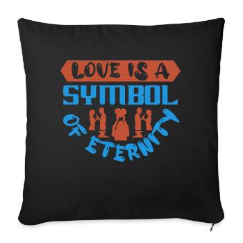 L’AMOUR EST UN SYMBOLE D’ÉTERNITÉ - Housse de coussin décorative 45 x 45 cm - noir - Devant