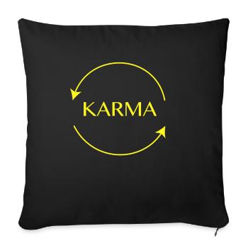 KARMA - Sofa pillowcase 17,3'' x 17,3'' (45 x 45 cm) - black - Front