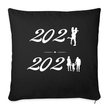 Pregnancy announcement 2023 - Sofa pillowcase 17,3'' x 17,3'' (45 x 45 cm) - black - Front