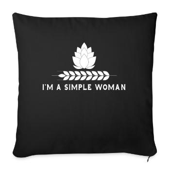 Bière Vin Whisky Schnaps Alcool - Housse de coussin décorative 45 x 45 cm - noir - Devant
