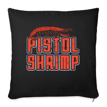 Pistol Shrimp Retro Pistol Shrimp Collector - Sofa pillowcase 17,3'' x 17,3'' (45 x 45 cm) - black - Front