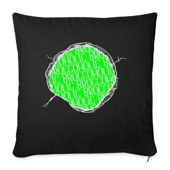 Citation Idée Cadeau Fun Geek Vegan Déclaration Nourriture - Housse de coussin décorative 45 x 45 cm - noir - Devant