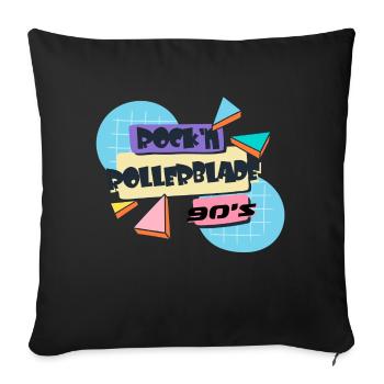 rock n rollerblade - Sofakissenbezug 45 x 45 cm - Schwarz - Vorne