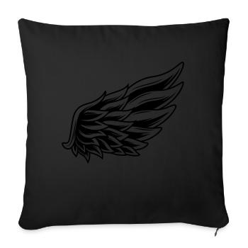 Wing - Sofa pillowcase 17,3'' x 17,3'' (45 x 45 cm) - black - Front