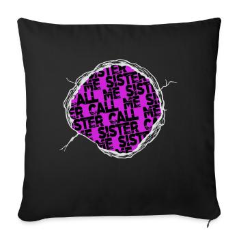 fête de famille famille amour t-shirts antimusulmans drôle - Housse de coussin décorative 45 x 45 cm - noir - Devant