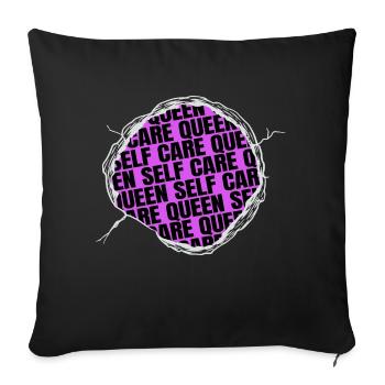 human rights smash the patriarchy present idea - Sofa pillowcase 17,3'' x 17,3'' (45 x 45 cm) - black - Front