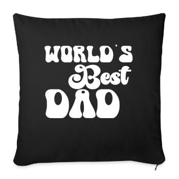 Gentlemen Best Papa in the World Father Father's Day suger - Sofa pillowcase 17,3'' x 17,3'' (45 x 45 cm) - black - Front