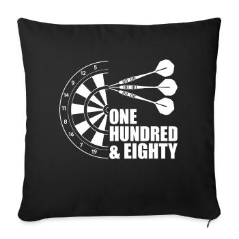 Fléchettes Sports Fun - Housse de coussin décorative 45 x 45 cm - noir - Devant