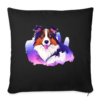 Chiens Berger Chien Propriétaire Chien Chien Propriétaire Chien Propriétaire - Housse de coussin décorative 45 x 45 cm - noir - Devant