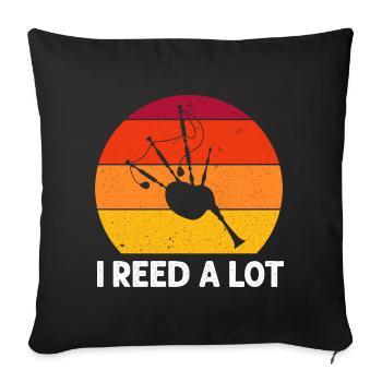 Bagpipes for pipers and Scots - Sofa pillowcase 17,3'' x 17,3'' (45 x 45 cm) - black - Front