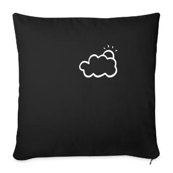 Lever de soleil derrière les nuages, la pluie est suivie du soleil - Housse de coussin décorative 45 x 45 cm - noir - Devant