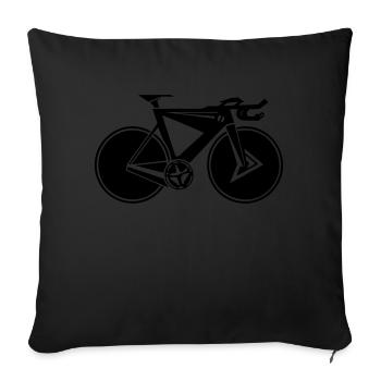 Road bike, gift idea for bike friends - Sofa pillowcase 17,3'' x 17,3'' (45 x 45 cm) - black - Front