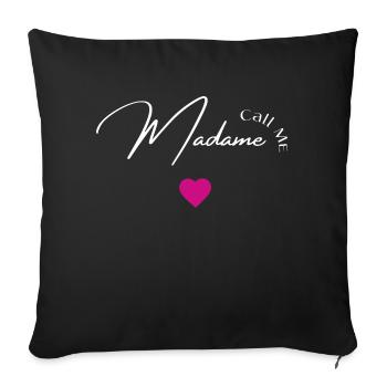 Call me madame - Housse de coussin décorative 45 x 45 cm - noir - Devant
