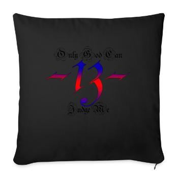 -13- Only God Can Judge Me - Housse de coussin décorative 45 x 45 cm - noir - Devant