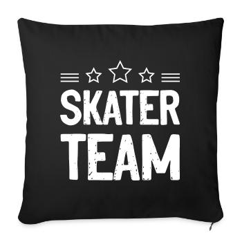 Patinage de l’équipe de patinage - Housse de coussin décorative 45 x 45 cm - noir - Devant