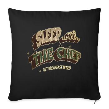 Drôles de citations Chapeau de chef sous-chef Chefpropriétaire Dictons - Housse de coussin décorative 45 x 45 cm - noir - Devant
