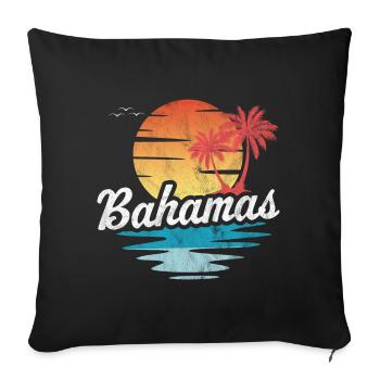 Bahamas - Housse de coussin décorative 45 x 45 cm - noir - Devant