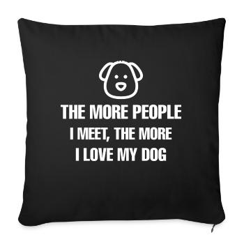 Dog Hund - Sofakissenbezug 45 x 45 cm - Schwarz - Vorne