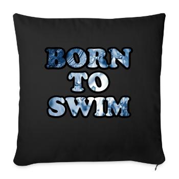 Triathlon Swim Bike Run Marathon - Sofakissenbezug 45 x 45 cm - Schwarz - Vorne