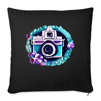 Photographer Funny Photographing Camera Photographers - Sofa pillowcase 17,3'' x 17,3'' (45 x 45 cm) - black - Front