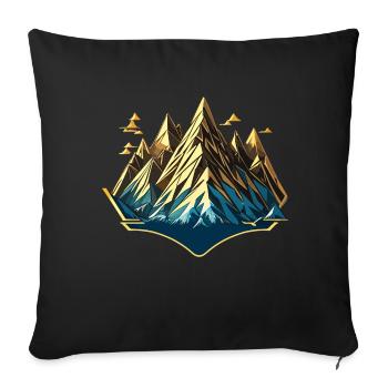 Collines de tranquillité - Housse de coussin décorative 45 x 45 cm - noir - Devant