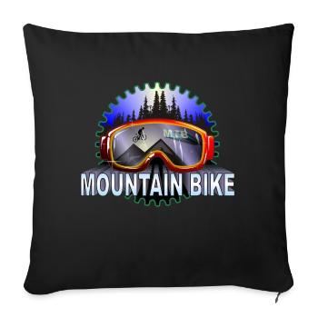 Mountain Bike goggles MTB - Sofa pillowcase 17,3'' x 17,3'' (45 x 45 cm) - black - Front