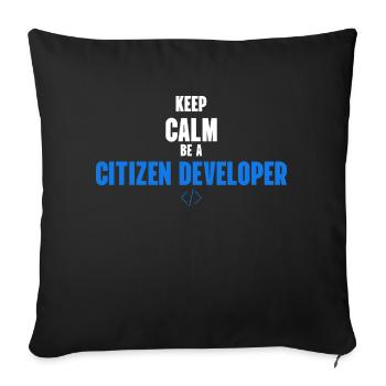 Keep Calm and be a Citizen Developer - Sofa pillowcase 17,3'' x 17,3'' (45 x 45 cm) - black - Front
