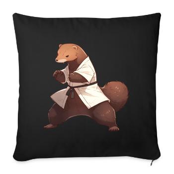 Judo Mungo - Sofakissenbezug 45 x 45 cm - Schwarz - Vorne