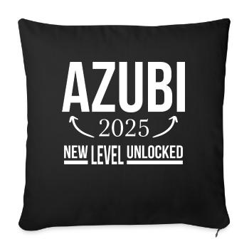Azubi Geschenk Ausbildung 2025 Lehrling Spruch - Sofakissenbezug 45 x 45 cm - Schwarz - Vorne