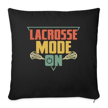 Mode crosse sur l’équipe de joueurs - Housse de coussin décorative 45 x 45 cm - noir - Devant