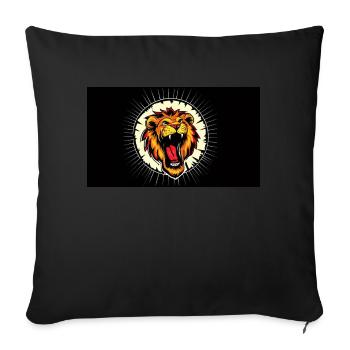 Design Lion - Sofa pillowcase 17,3'' x 17,3'' (45 x 45 cm) - black - Front
