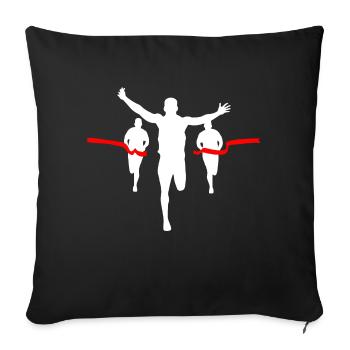 Triathlon Swim Bike Run Marathon - Sofa pillowcase 17,3'' x 17,3'' (45 x 45 cm) - black - Front