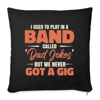Pops Dad Joke Music Papa Father Joke Funny - Sofa pillowcase 17,3'' x 17,3'' (45 x 45 cm) - black - Front