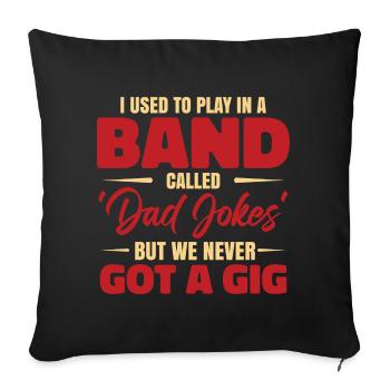 Funny Men Dad Jokes - Sofa pillowcase 17,3'' x 17,3'' (45 x 45 cm) - black - Front