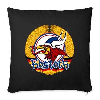 Rostock Rostocker DDR Ährenkranz - Sofa pillowcase 17,3'' x 17,3'' (45 x 45 cm) - black - Front