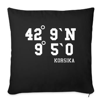 Corsica Holidays Corsica France Idea - Sofa pillowcase 17,3'' x 17,3'' (45 x 45 cm) - black - Front